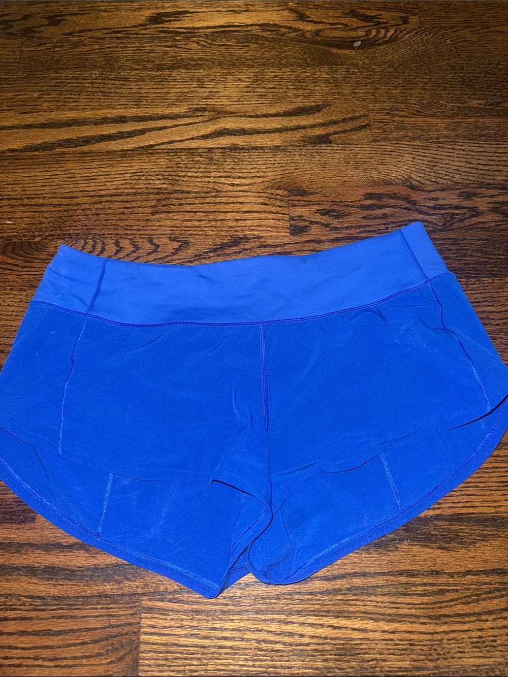 lululemon athletica Royal Blue Athletic Running Shorts with Zip Pocket